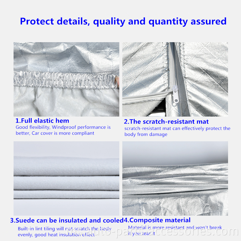 Duty Heavy Duty Double Hems Perfect Fit Tarpaulin Cloth Cloth Cover untuk Automobiles